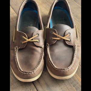 Sperry Top Siders JCrew No tie size 9.5 Brown